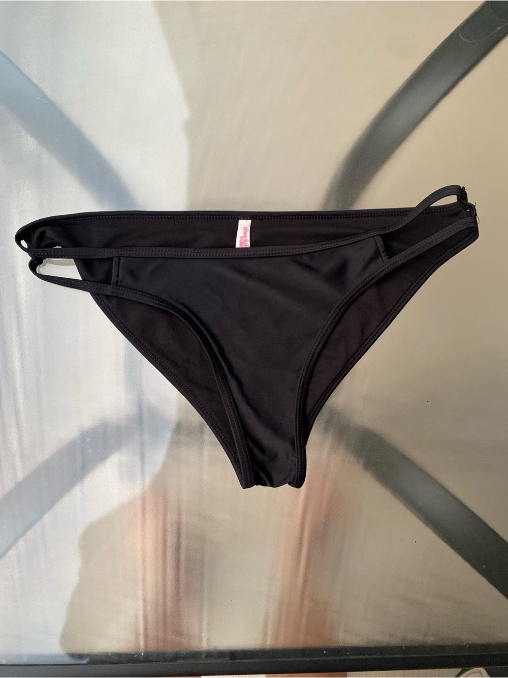 Charlotte Russe Black Double-Strap Bikini Bottom